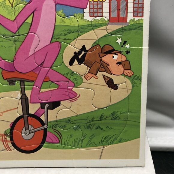 Vintage 1979 Pink Panther Whitman Frame-Tray Puzzle - Juggling Unicycle Fun! - Picture 4 of 14